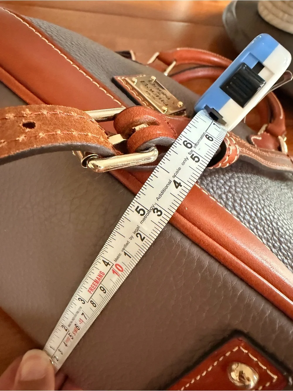 Dooney and Bourke Zip Satchel in Elephant - Perfect Condition!